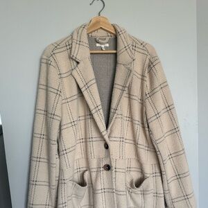 Plaid peacoat
